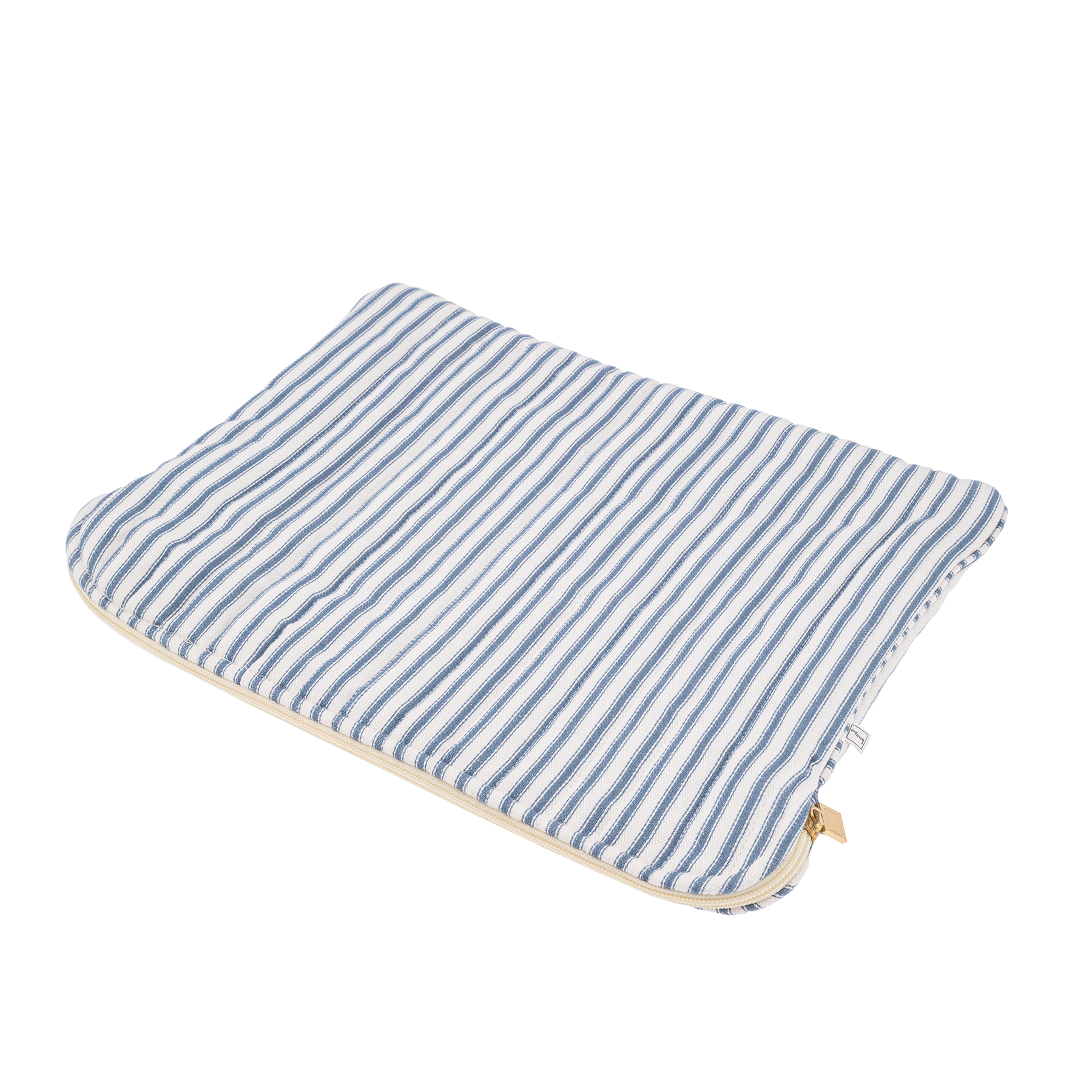 Image of Mac cover mw Ticking stripe blue from Bon Dep Essentials