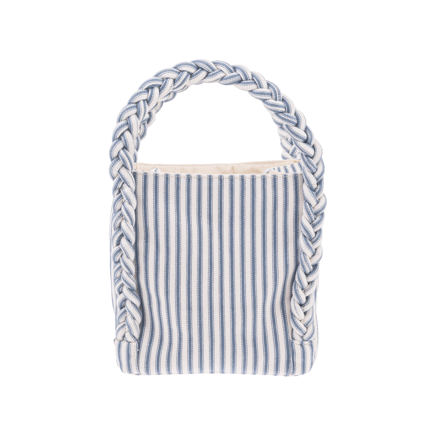 Image of Small shopper mw Ticking fabric  blue  from Bon Dep Essentials