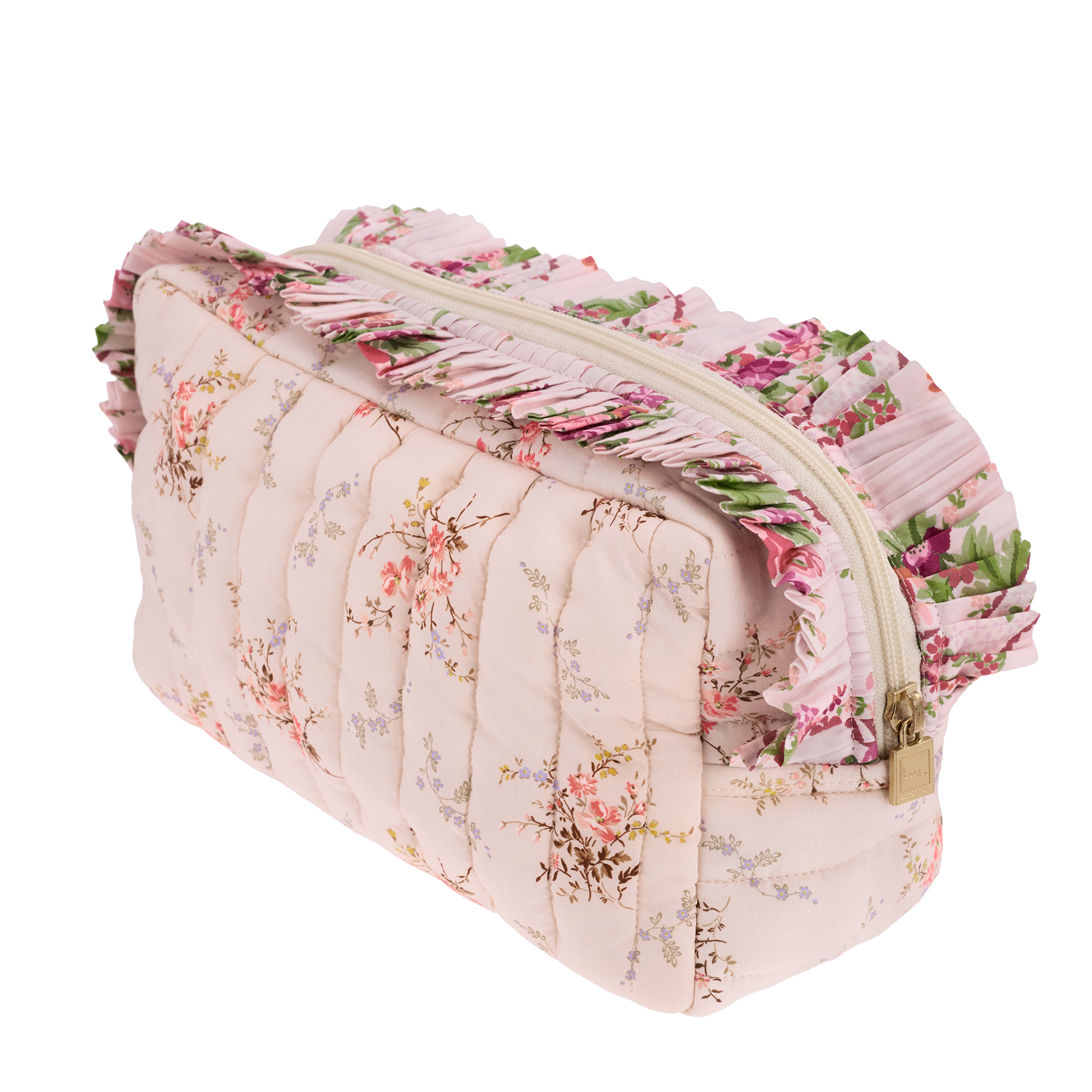 POUCH SQUARE RUFFLES MW LIBERTY GARDEN BLOOMS from Bon Dep Essentials