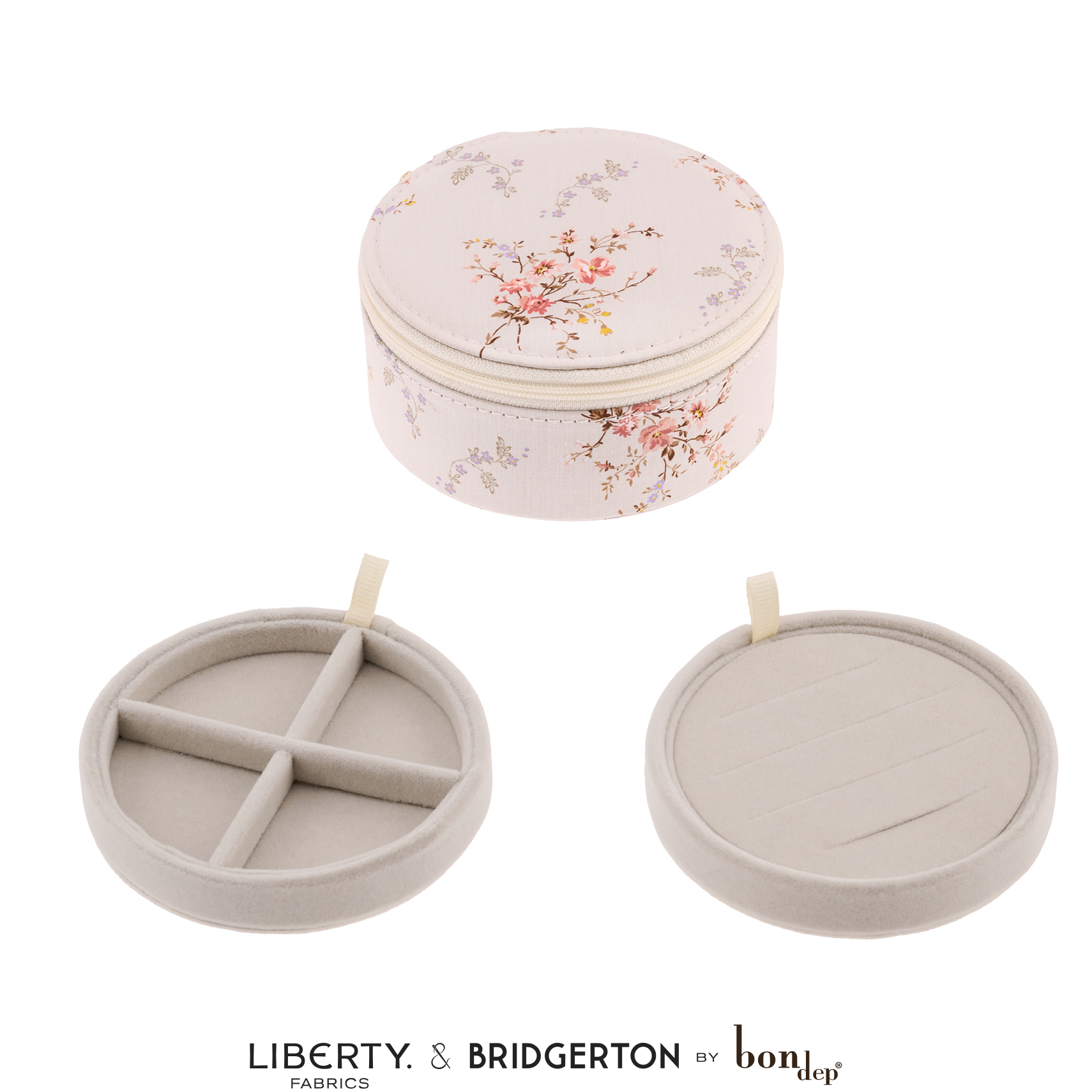 JEWELRY BOX ROUND MW LIBERTY GARDEN BLOOMS