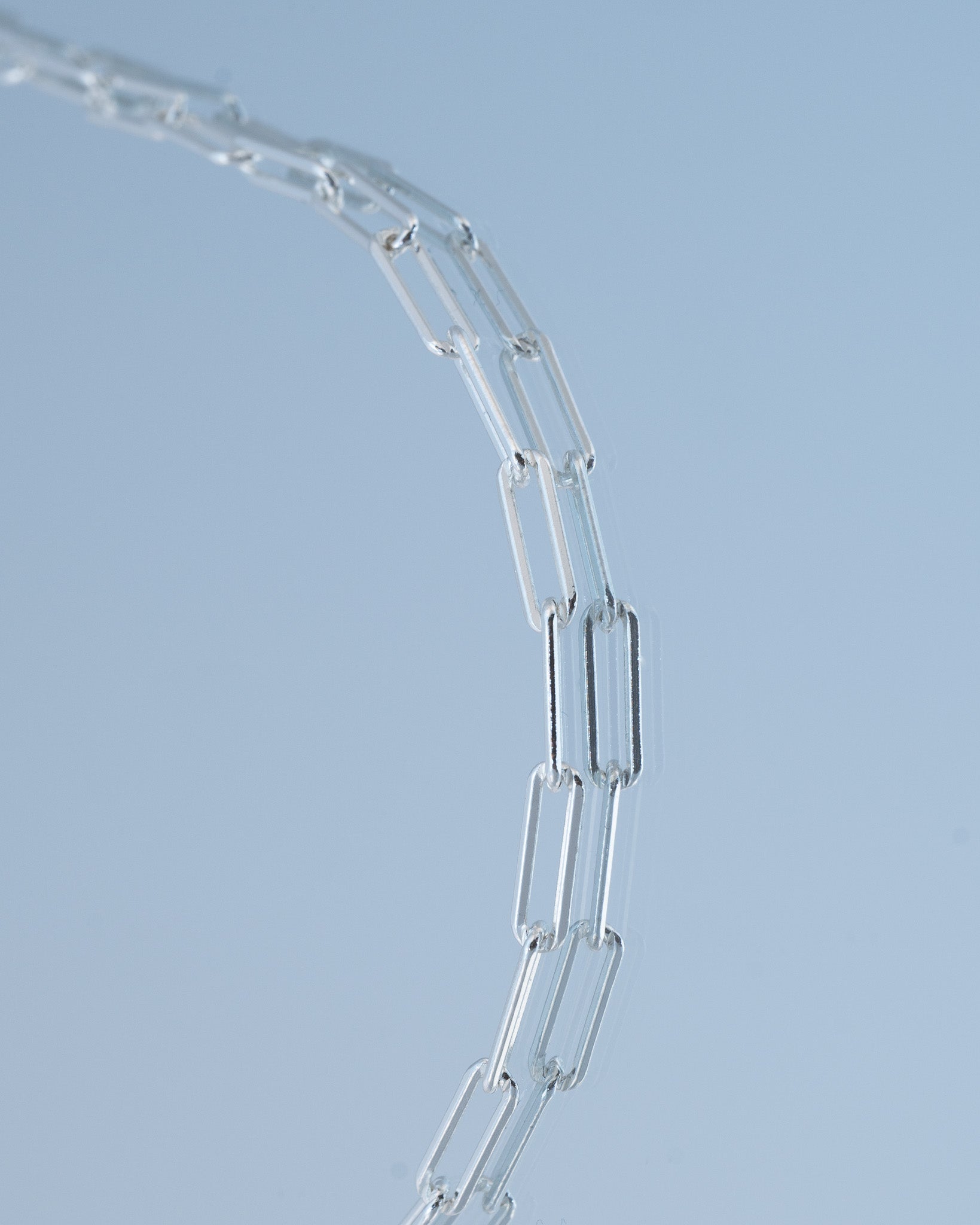 THICK CHAIN NECKLACE 45 CM SILVER