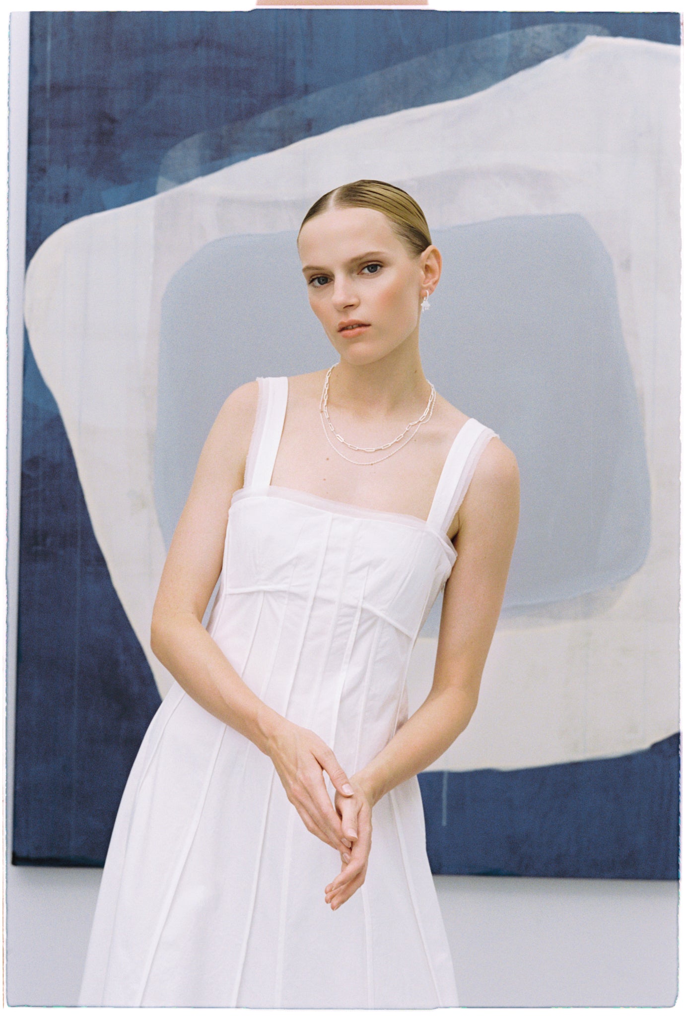 THICK CHAIN NECKLACE 45 CM SILVER